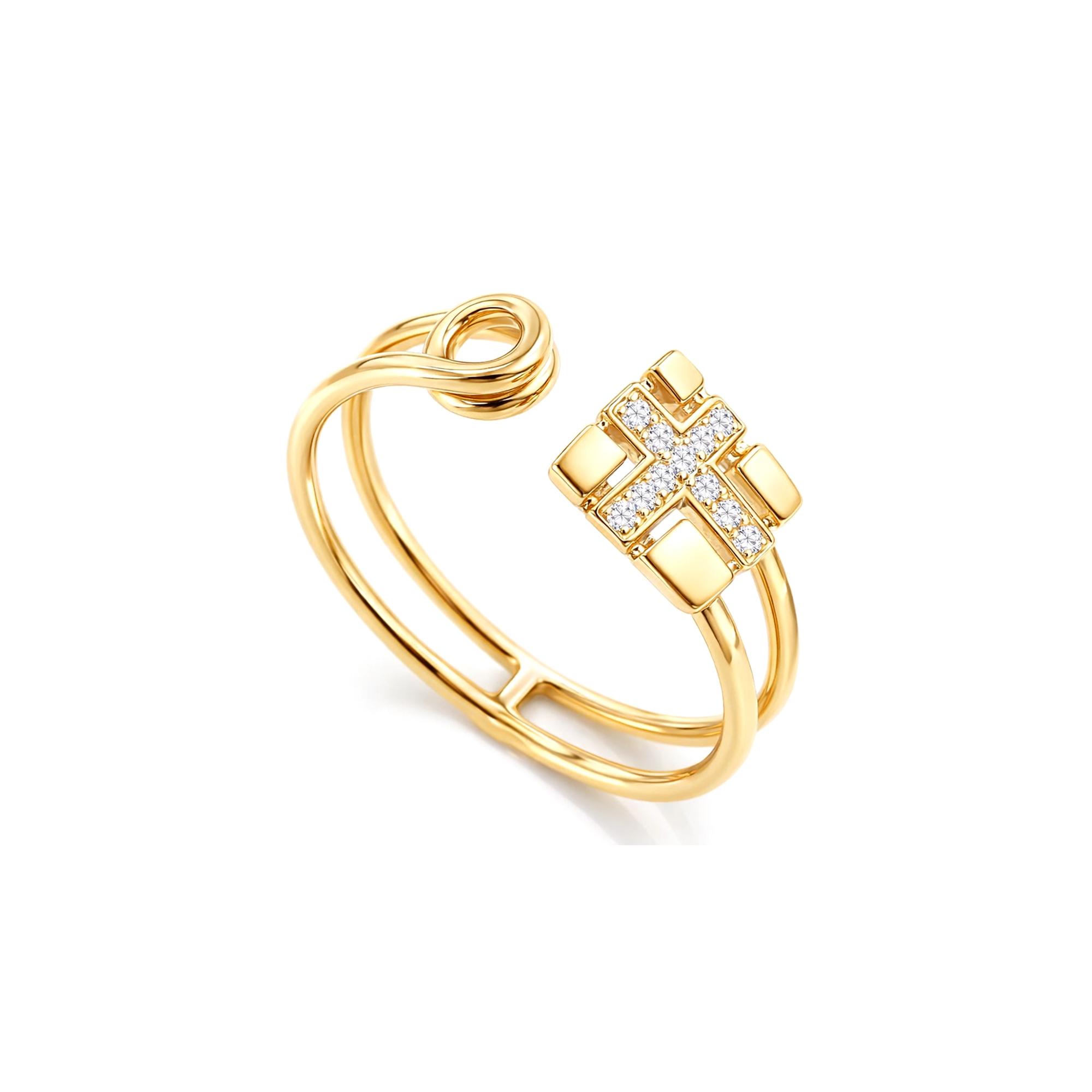 Pave lab diamond ring
