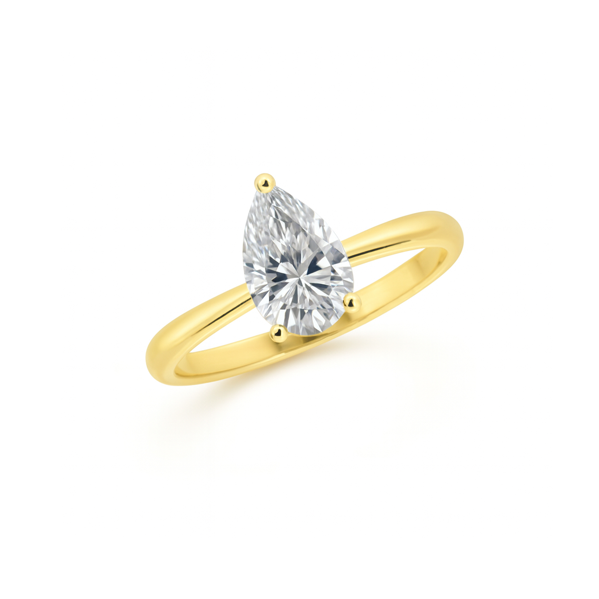 Pear shape lab Diamond ring