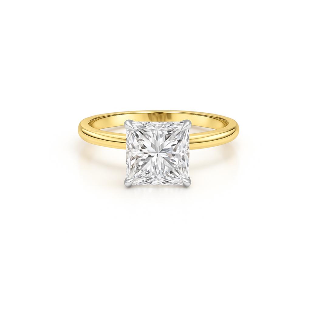 Princess Cut Lab Diamond Engagement Ring