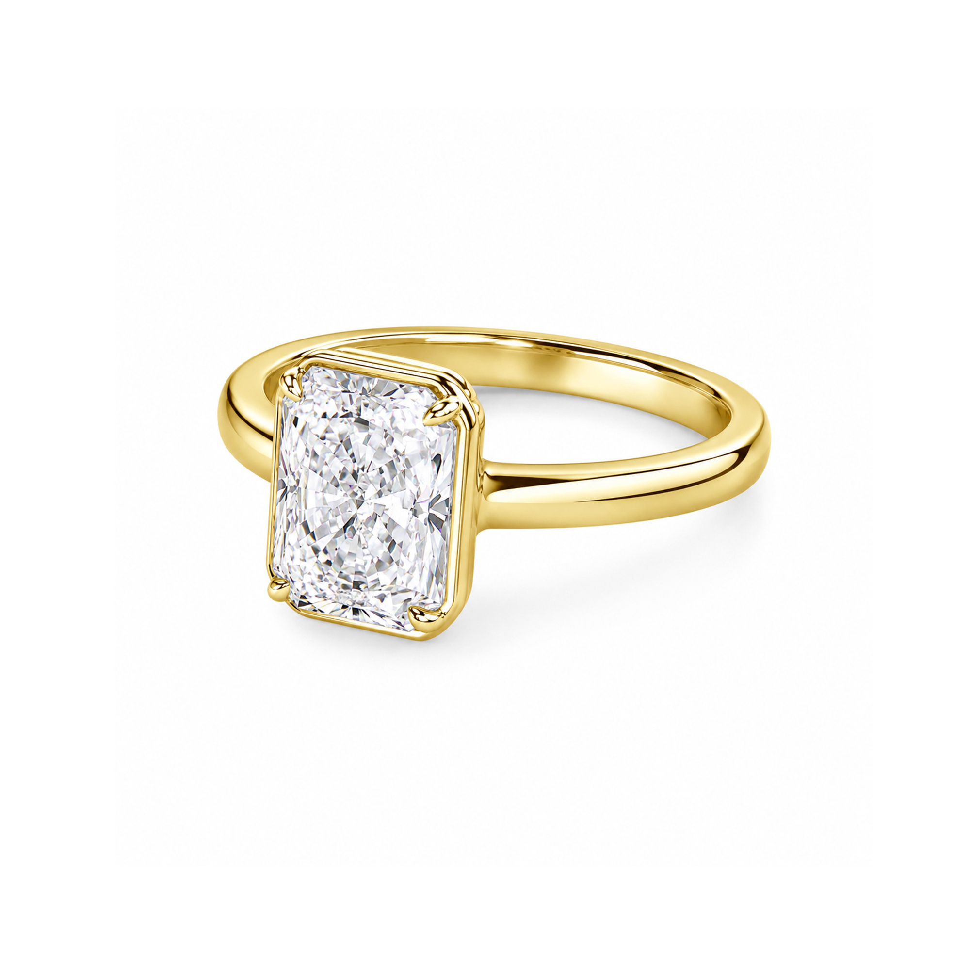 Radiant Cut Lab Diamond Engagement Ring Dubai