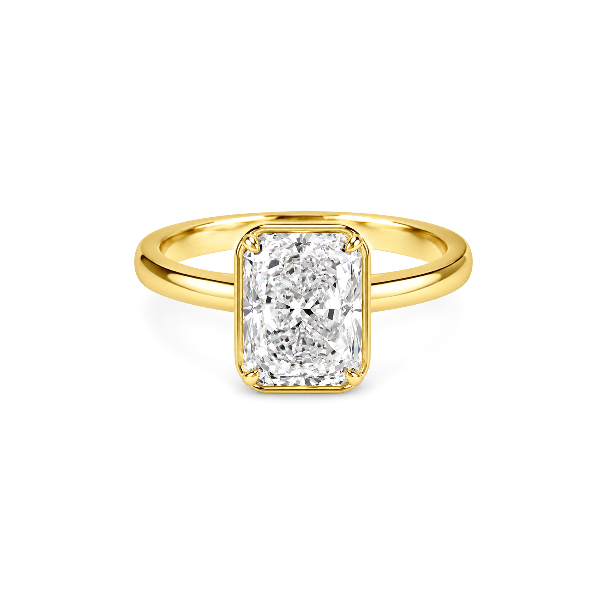 Radiant Cut Lab Diamond Engagement Ring