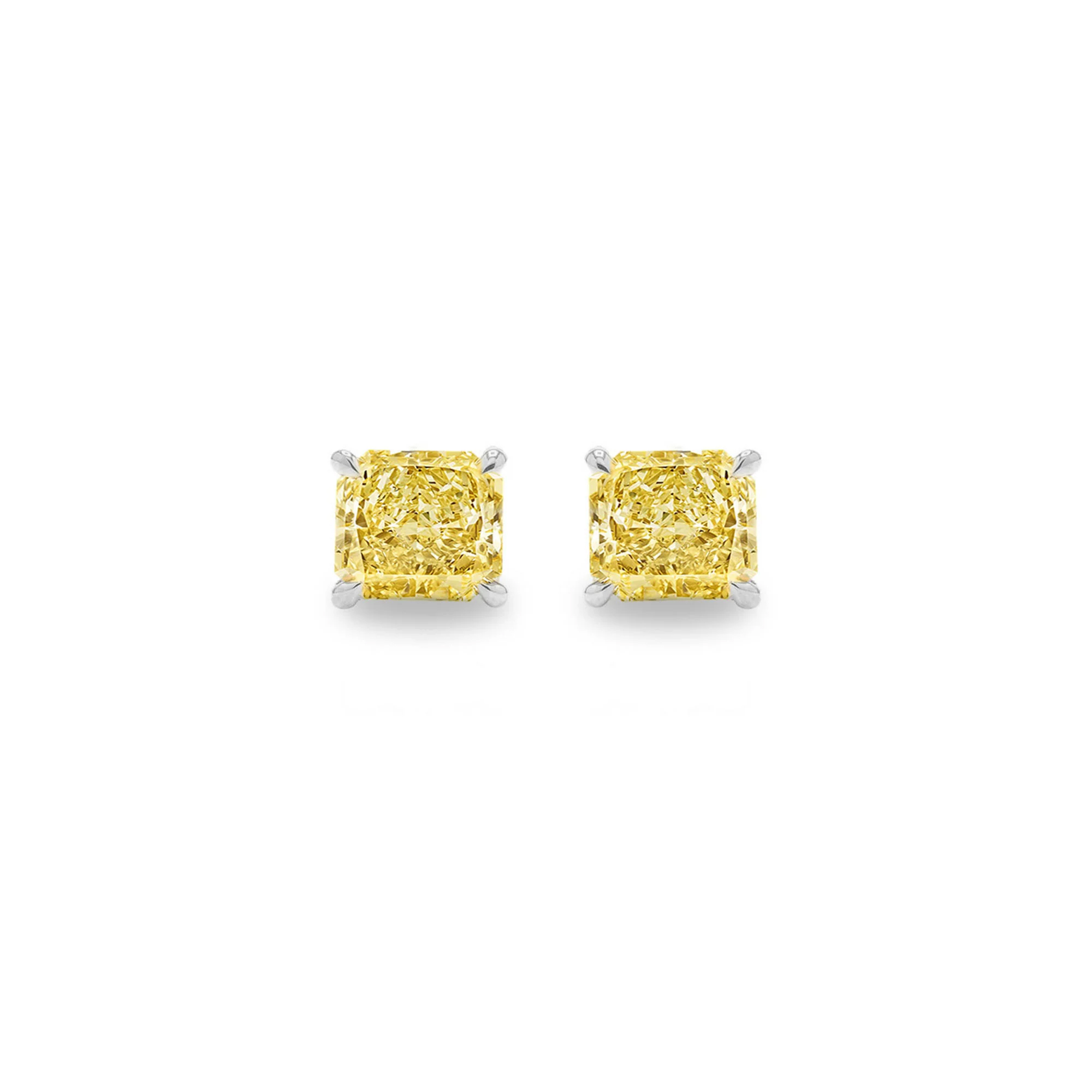 Yellow lab diamond stud earrings