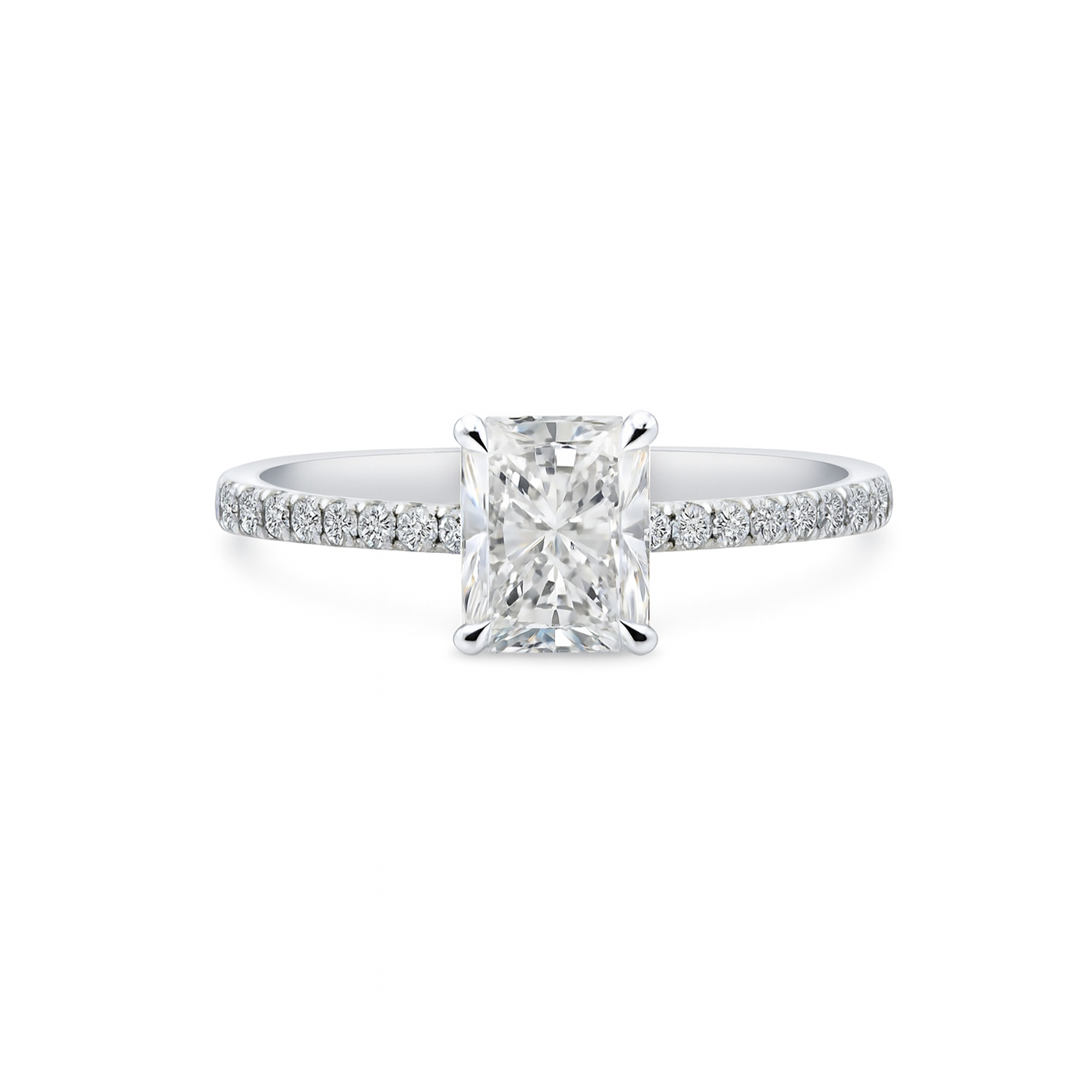Radiant cut lab diamond ring UAE