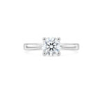 Round lab diamond engagement ring