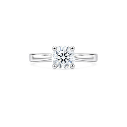 Round lab diamond engagement ring