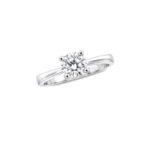 Round lab diamond engagement ring Dubai