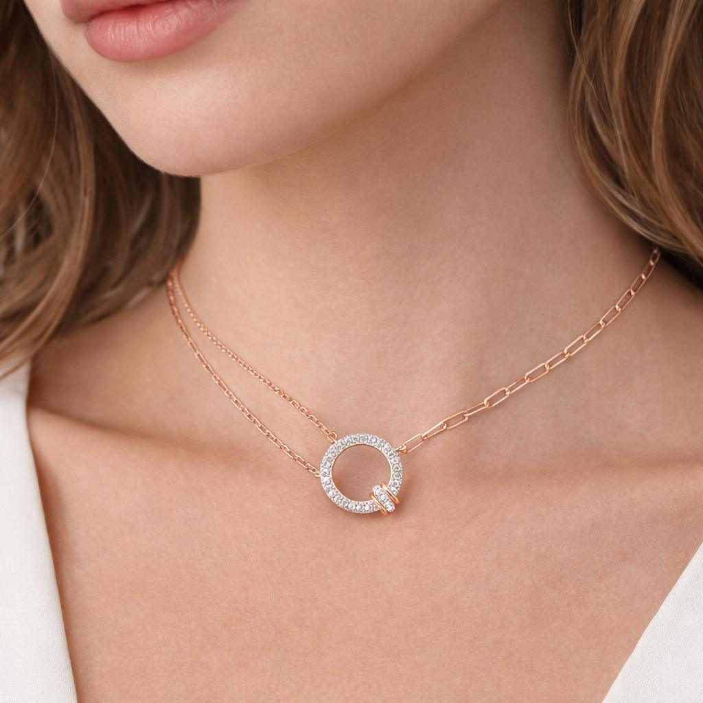 Round shape lab diamond pendant Dubai