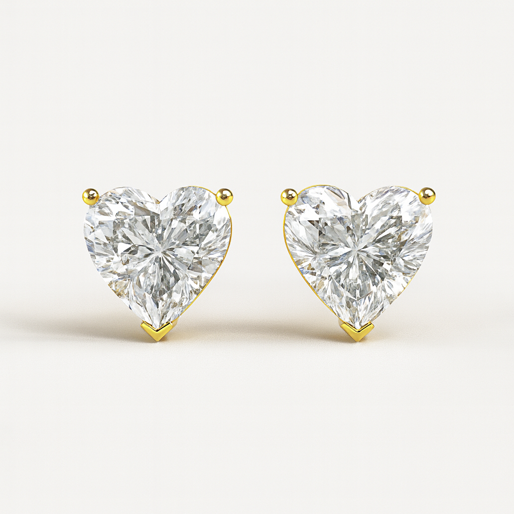 Heart shaped lab diamond Earrings
