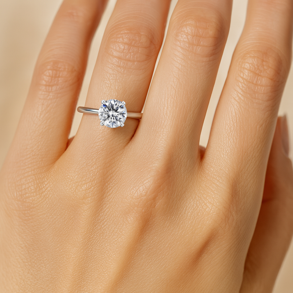 Solitaire lab diamond ring Dubai