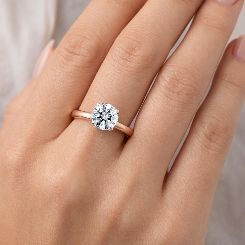 Solitaire lab diamond ring Dubai