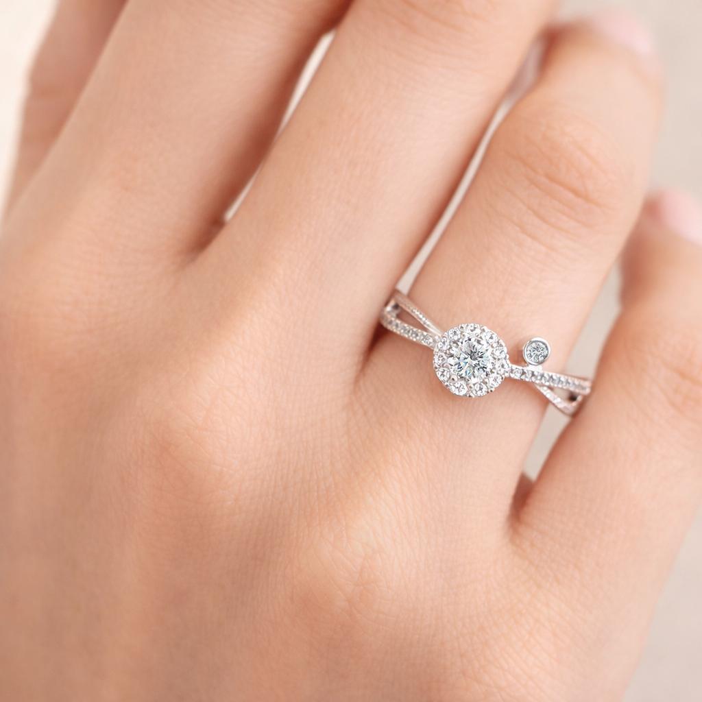Stylish Lab Diamond Ring Dubai