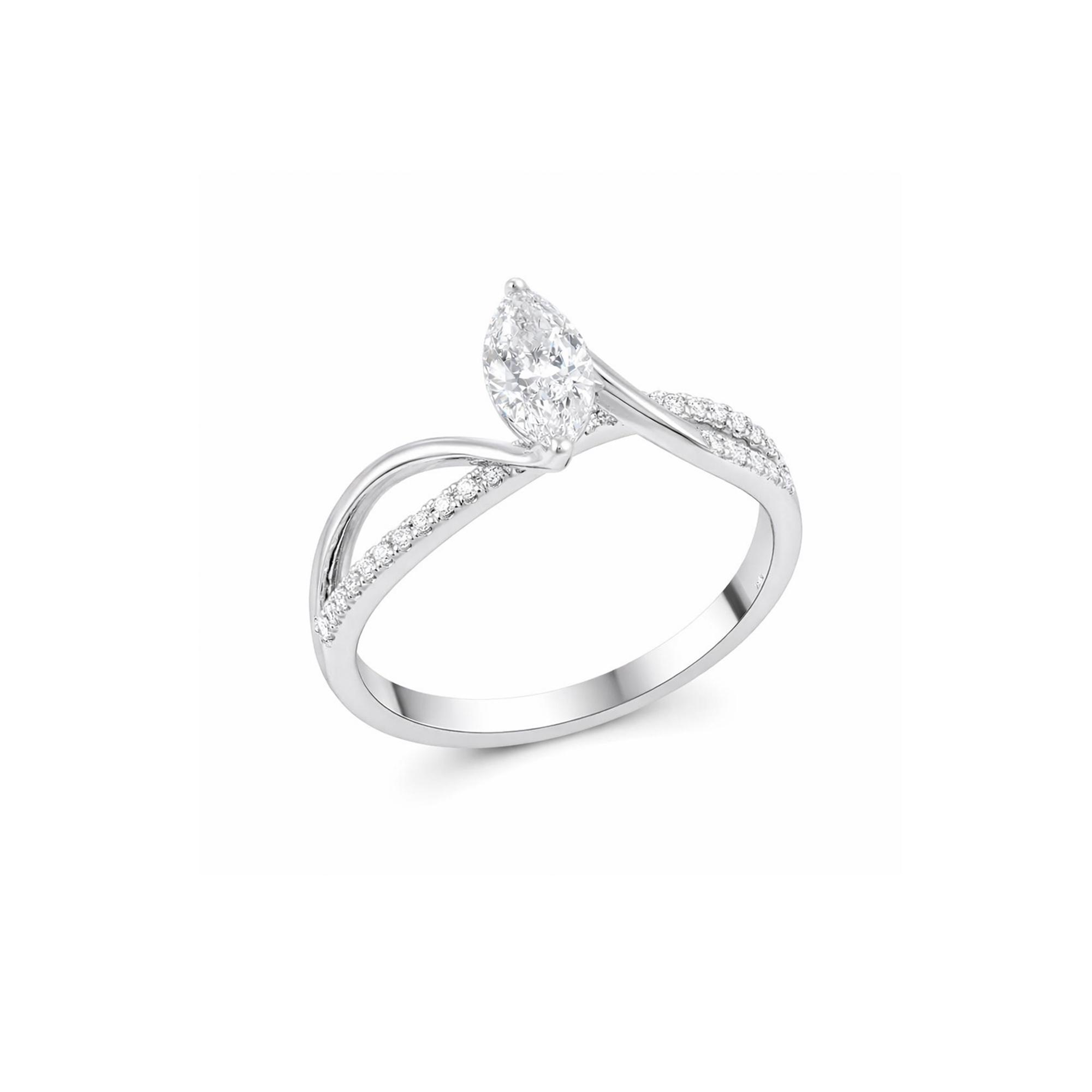 Stylish Marquise lab diamond Ring
