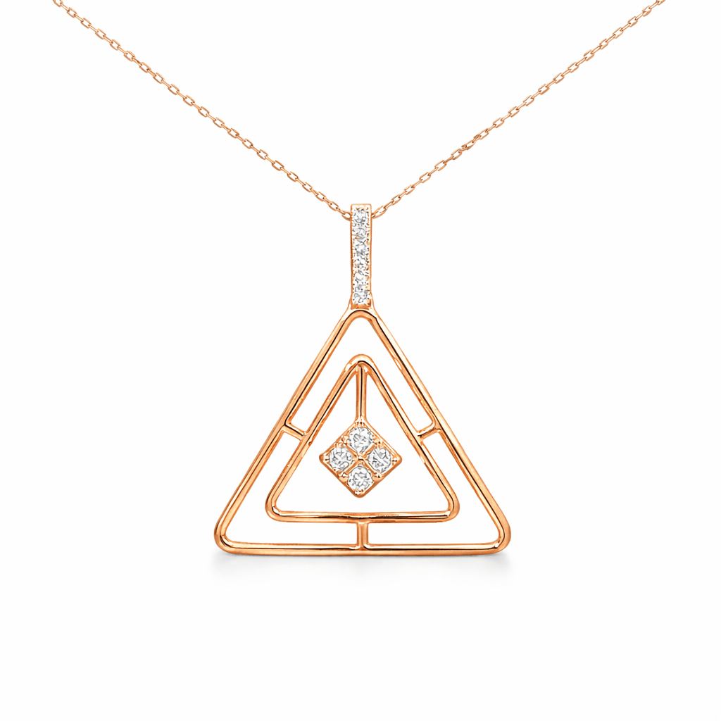 Triangle Shape lab diamond pendant