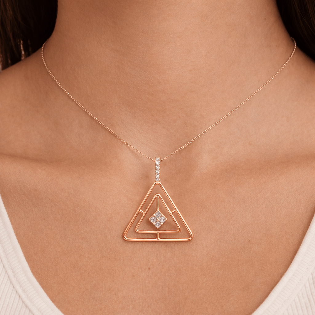 Triangle Shape lab diamond pendant Dubai