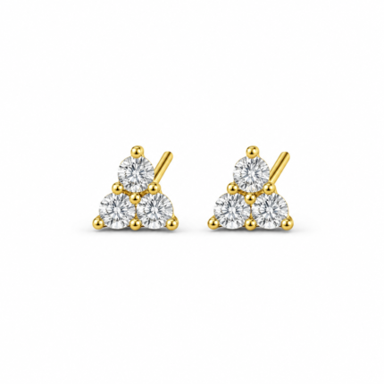 Trillium lab Diamond Stud Earrings