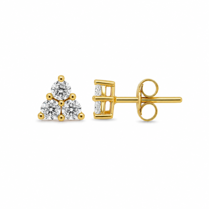 Trillium lab Diamond Stud Earrings UAE