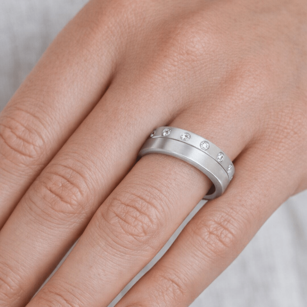 Lab diamond Wedding band in Matte finish Dubai