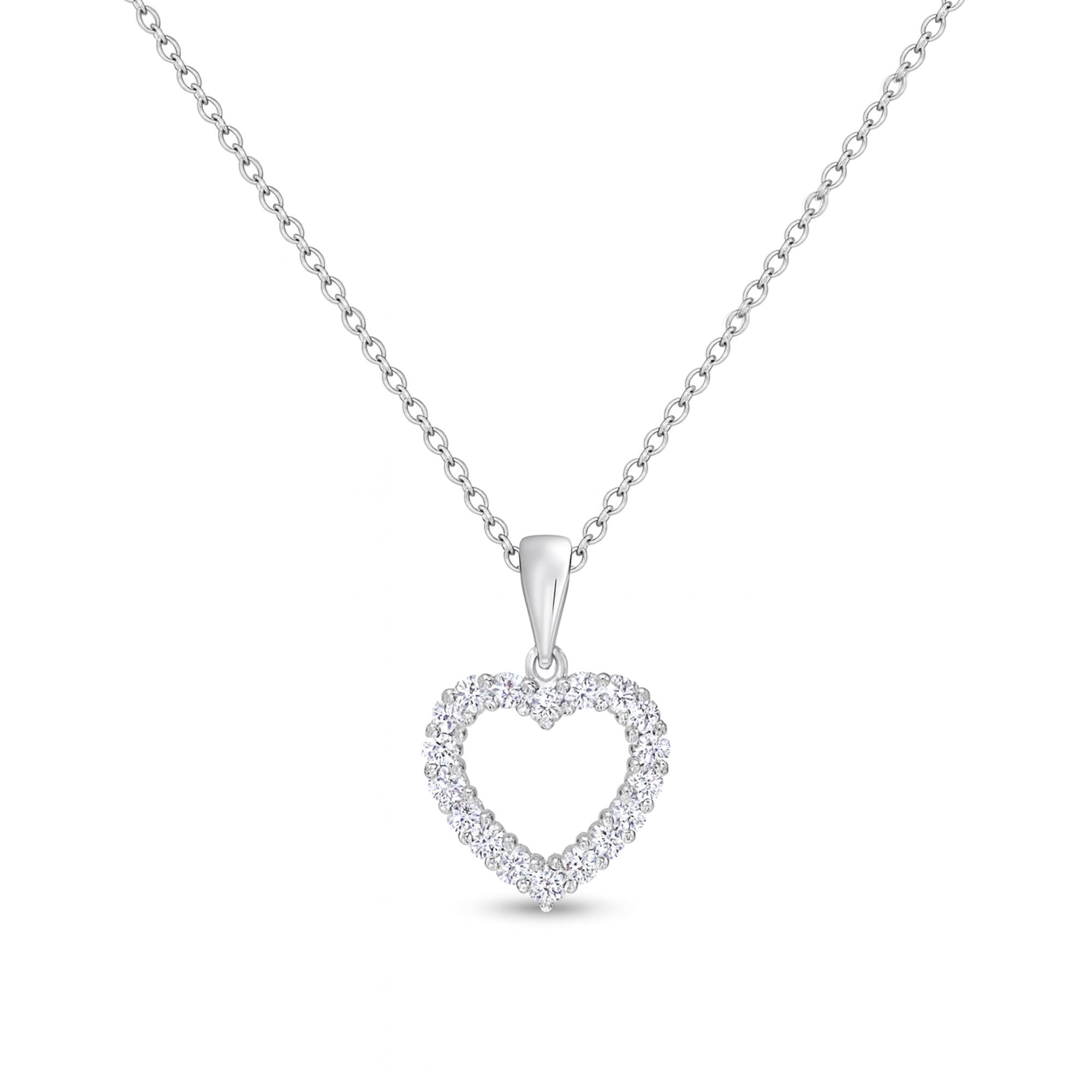 Lab diamond Heart pendant