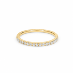 Yellow Gold Half lab Diamond Eternity Ring