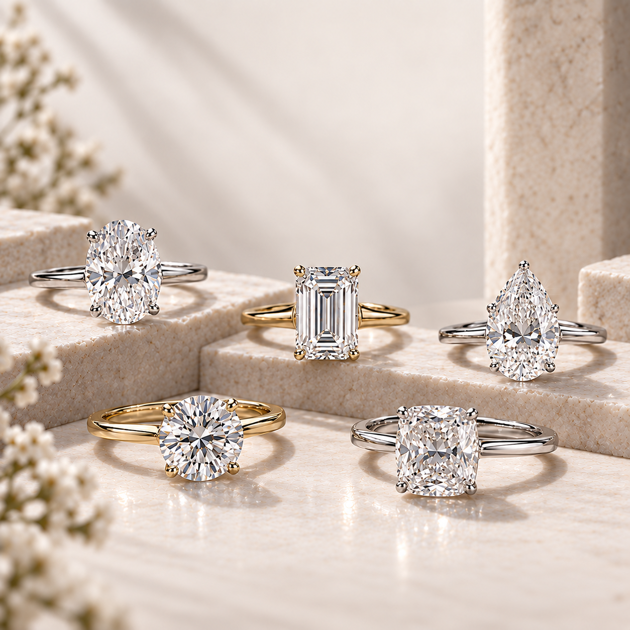 Lab diamond rings in Dubai UAE